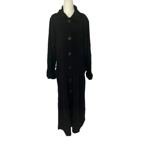 Flax by Jeanne Engelhart Wool Coat Long Button