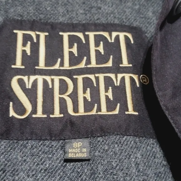 FLEET Street Black Trench Coat W/Removable Liner-Women's Size 8p