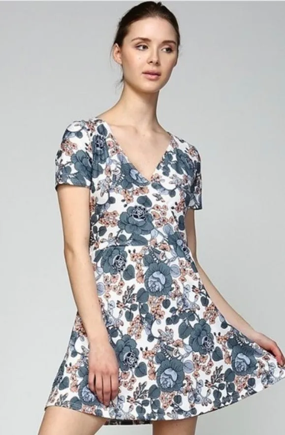 Floral Jersey Crossover Dress (Mother: Mommy and Me)