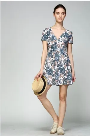 Floral Jersey Crossover Dress (Mother: Mommy and Me)