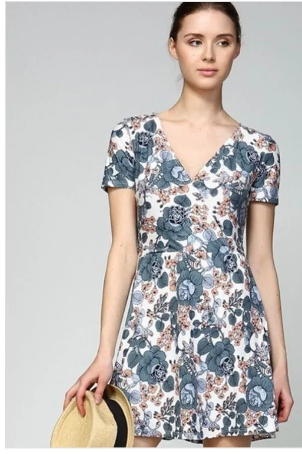 Floral Jersey Crossover Dress (Mother: Mommy and Me)