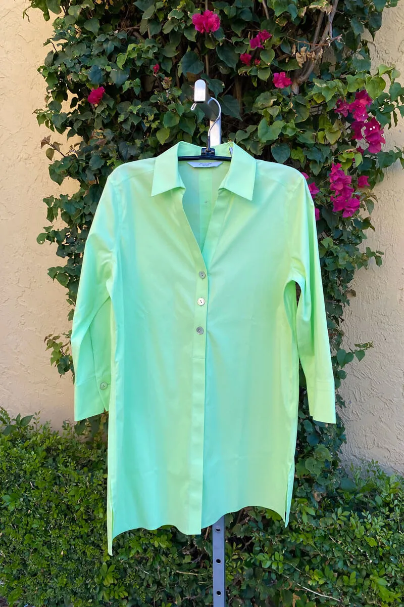 Foxcroft Pamela Essential Stretch Non-Tunic in Sweet Kiwi