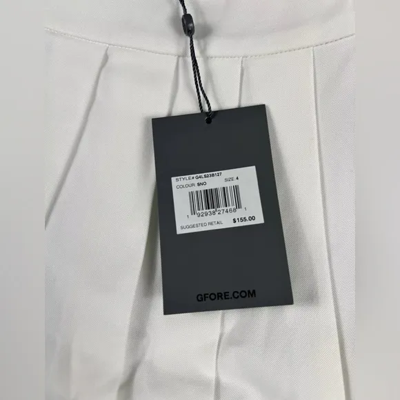 G/Fore G4 Womens Golf Skort 4 White Nylon Spandex