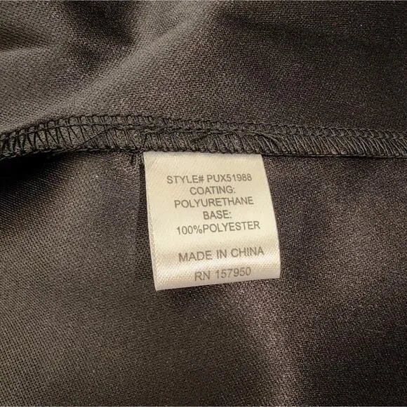 Goth military vegan leather gold detail French trench coat plus size 1X