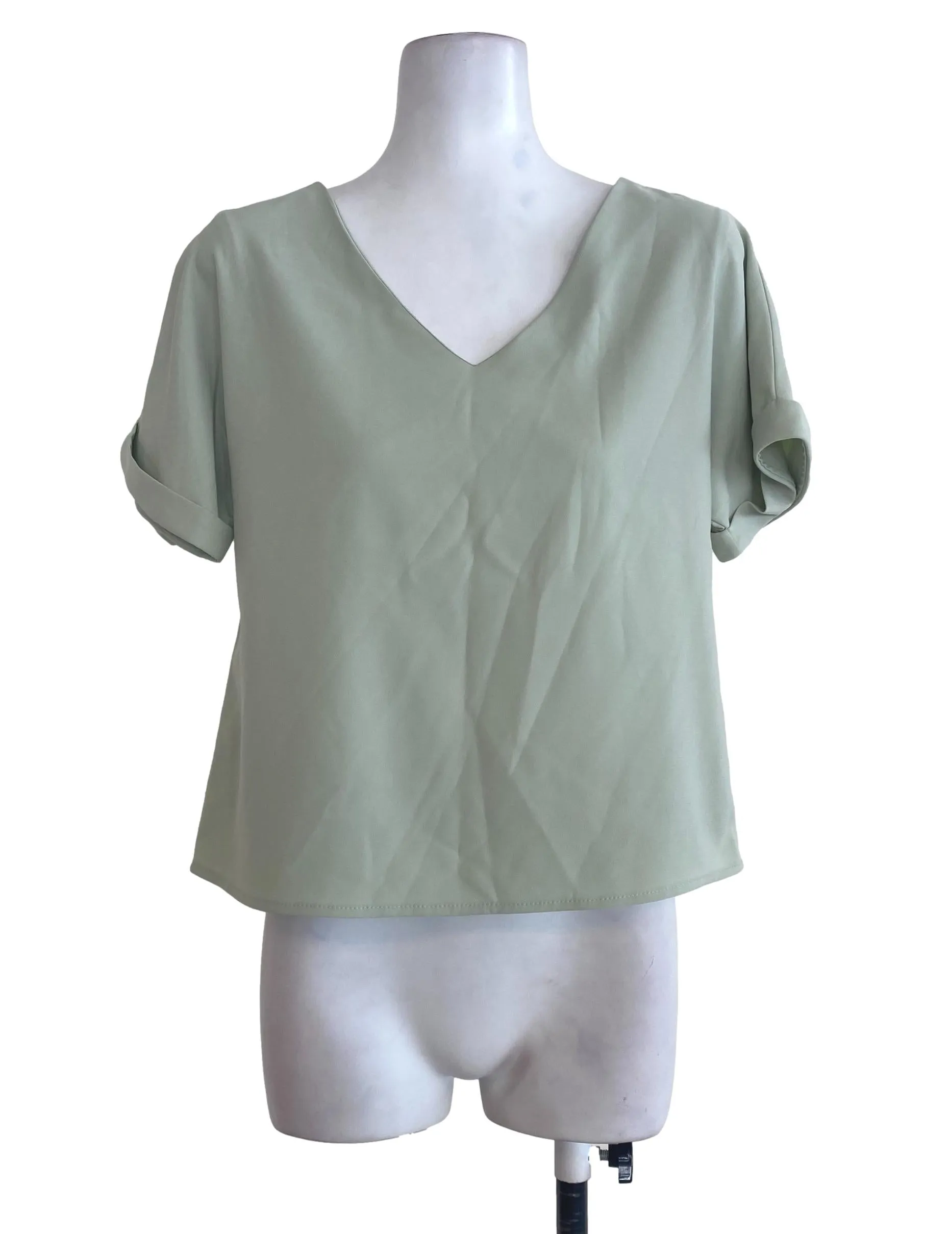 Green V Neck Top
