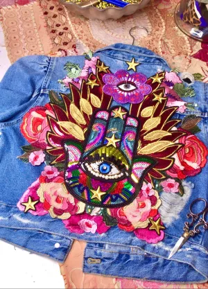 Hamsa Love Denim Jacket
