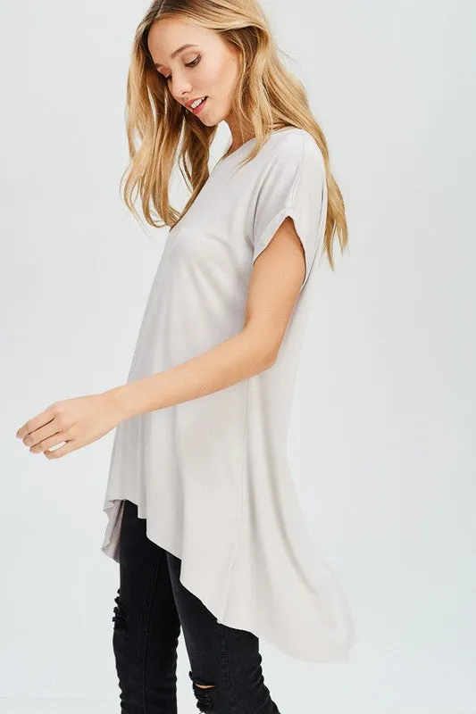 HARVEY BACK SLIT BLOUSE IVORY