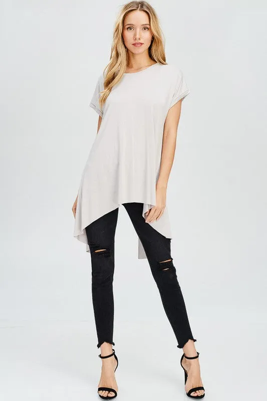 HARVEY BACK SLIT BLOUSE IVORY