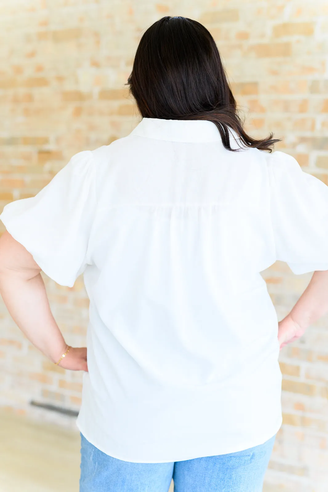 Hazel Blues® |  A Sixth Sense Balloon Sleeve Blouse