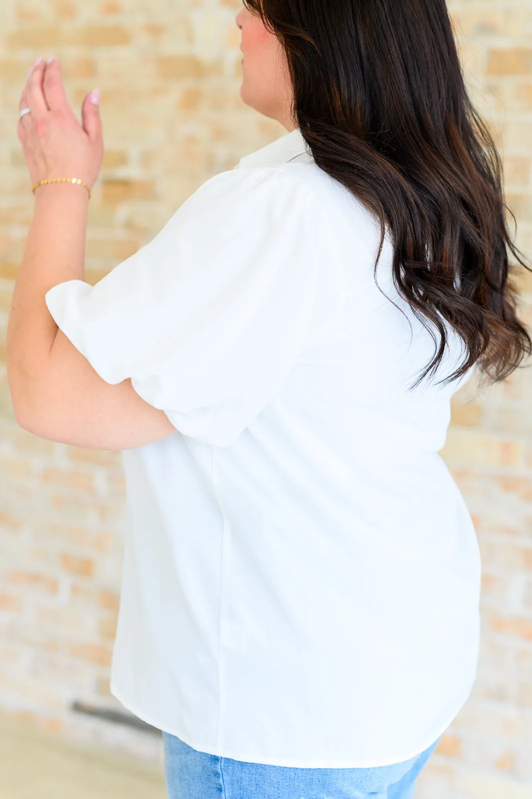 Hazel Blues® |  A Sixth Sense Balloon Sleeve Blouse