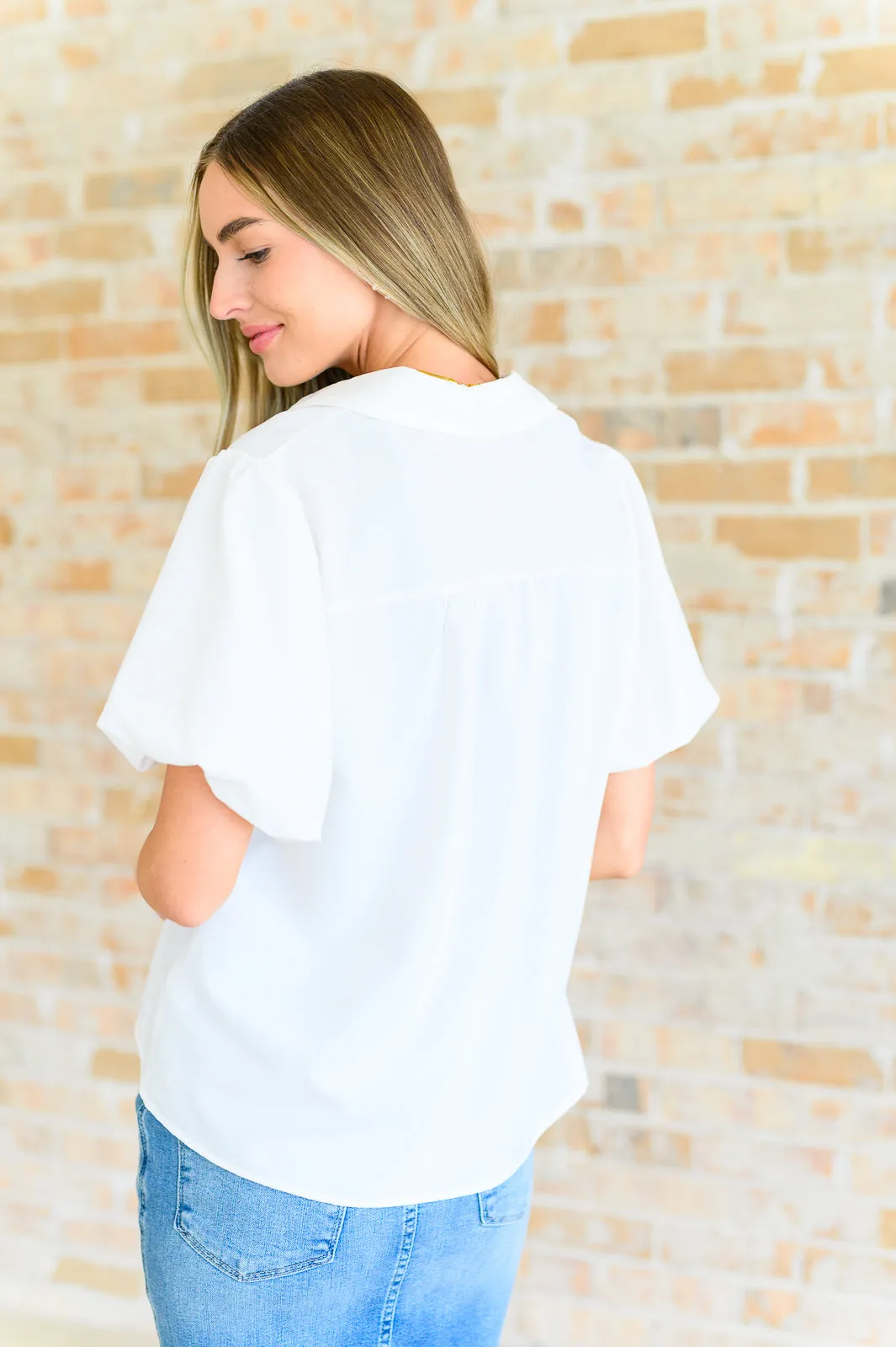 Hazel Blues® |  A Sixth Sense Balloon Sleeve Blouse