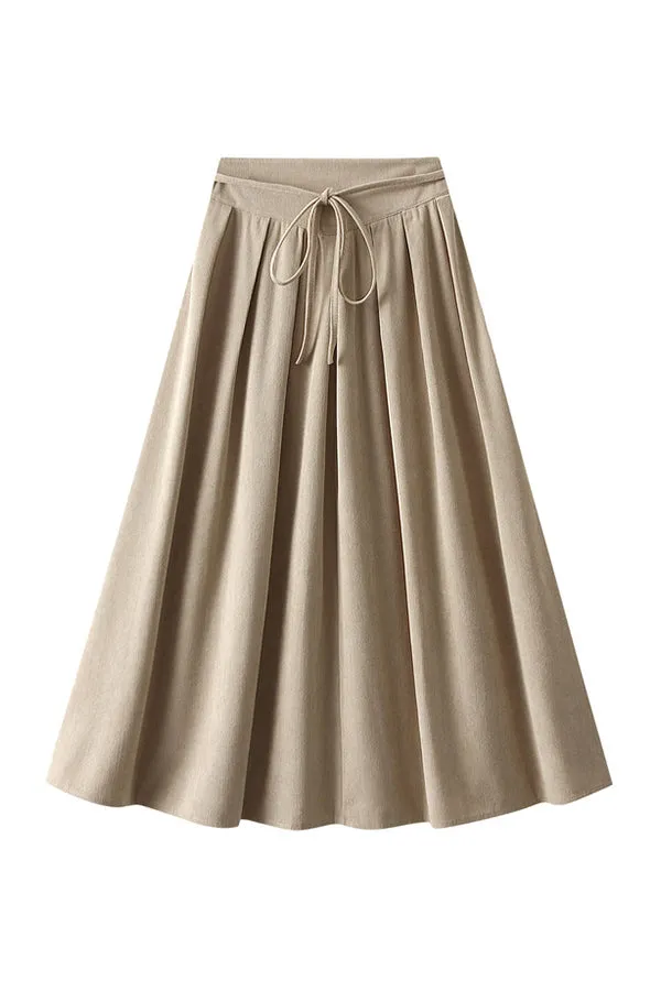 High Waist Pleated Skirt