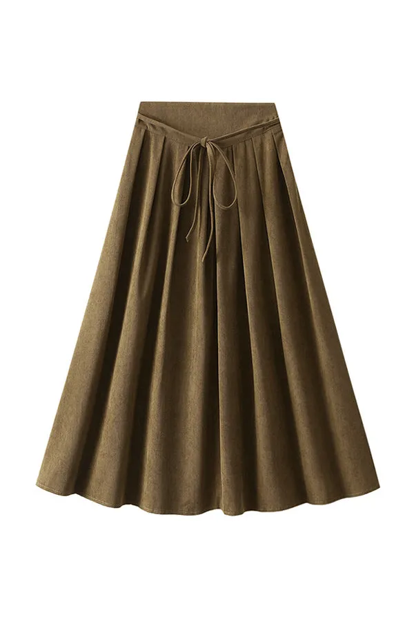 High Waist Pleated Skirt