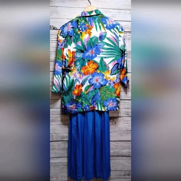 Jamboree Hawaiian Outfit Set size 6 in Blue Tropical Vacation Resort Relaxation