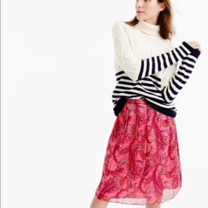 J.Crew double pleated paisley skirt sz8. Matching scarf available in clo…