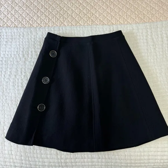 Jill Stuart A Line Wool Crepe Mini Skirt