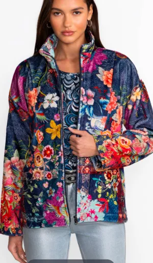 Johnny Was Joan zip Sherpa jacket