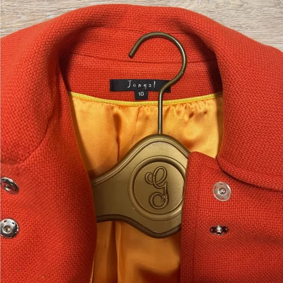 Jungal orange trench coat