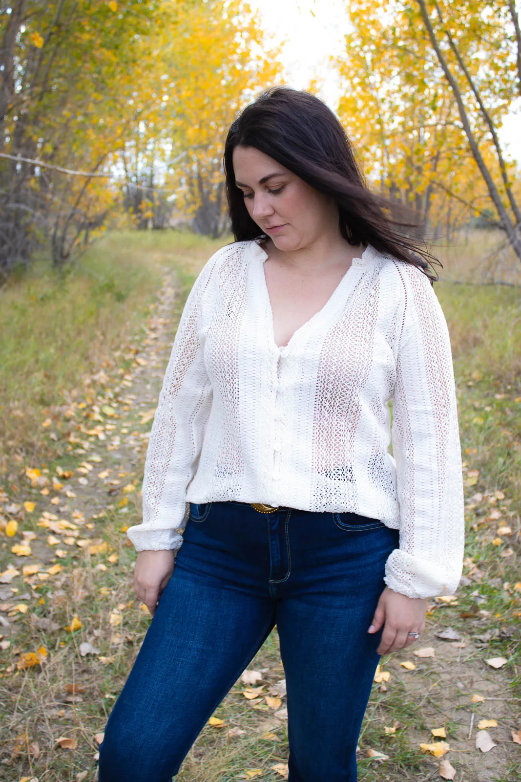 Keelin V-Neck Lace Shirt