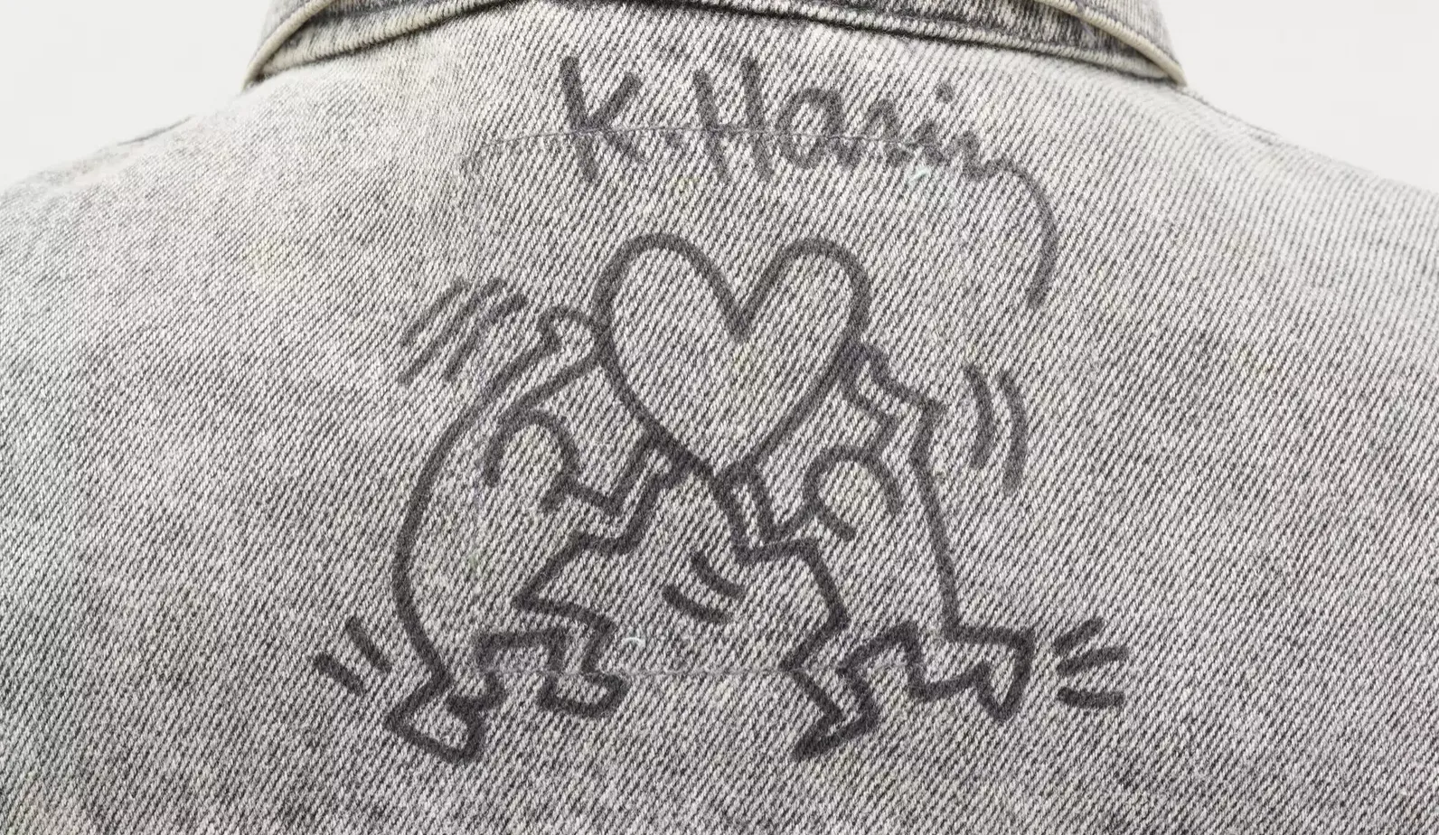 Keith Haring: Love Original Drawing on Jacket hand signed