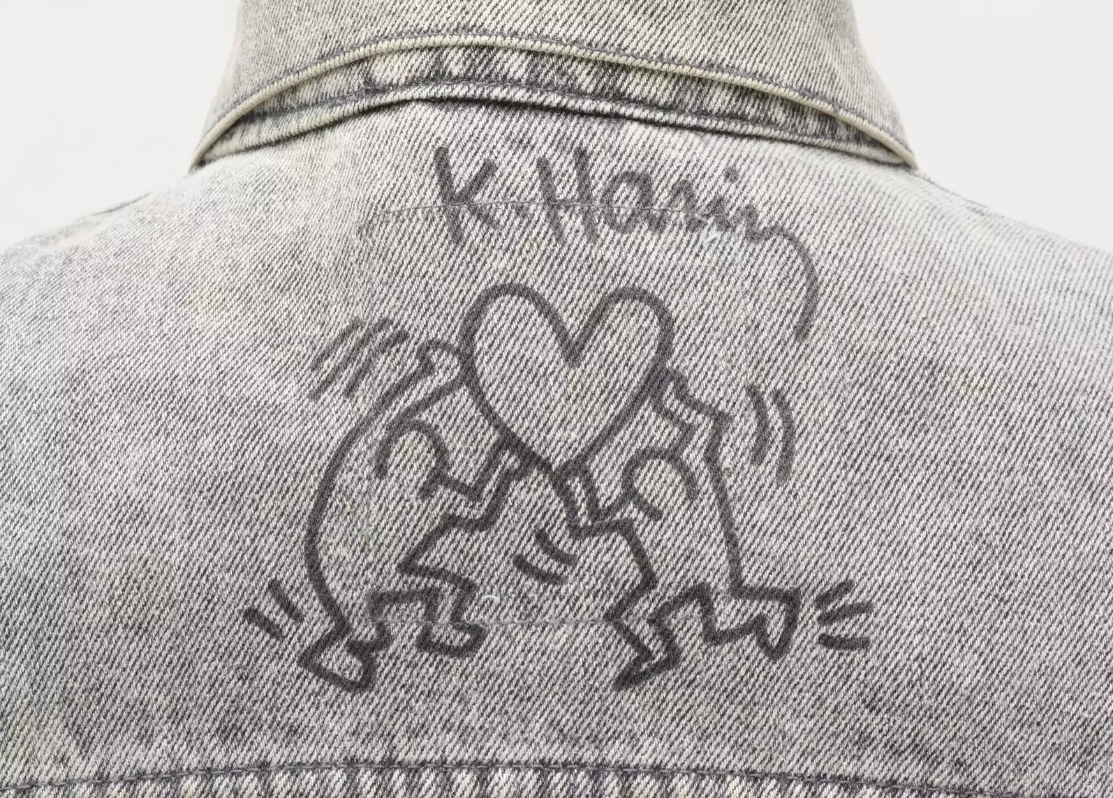 Keith Haring: Love Original Drawing on Jacket hand signed