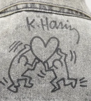 Keith Haring: Love Original Drawing on Jacket hand signed