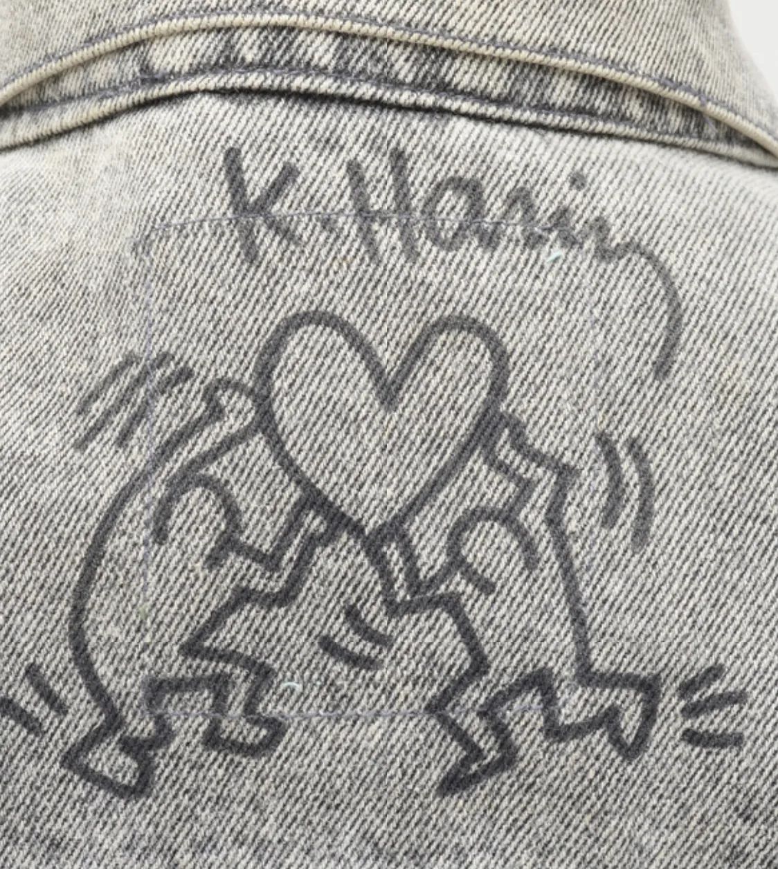 Keith Haring: Love Original Drawing on Jacket hand signed