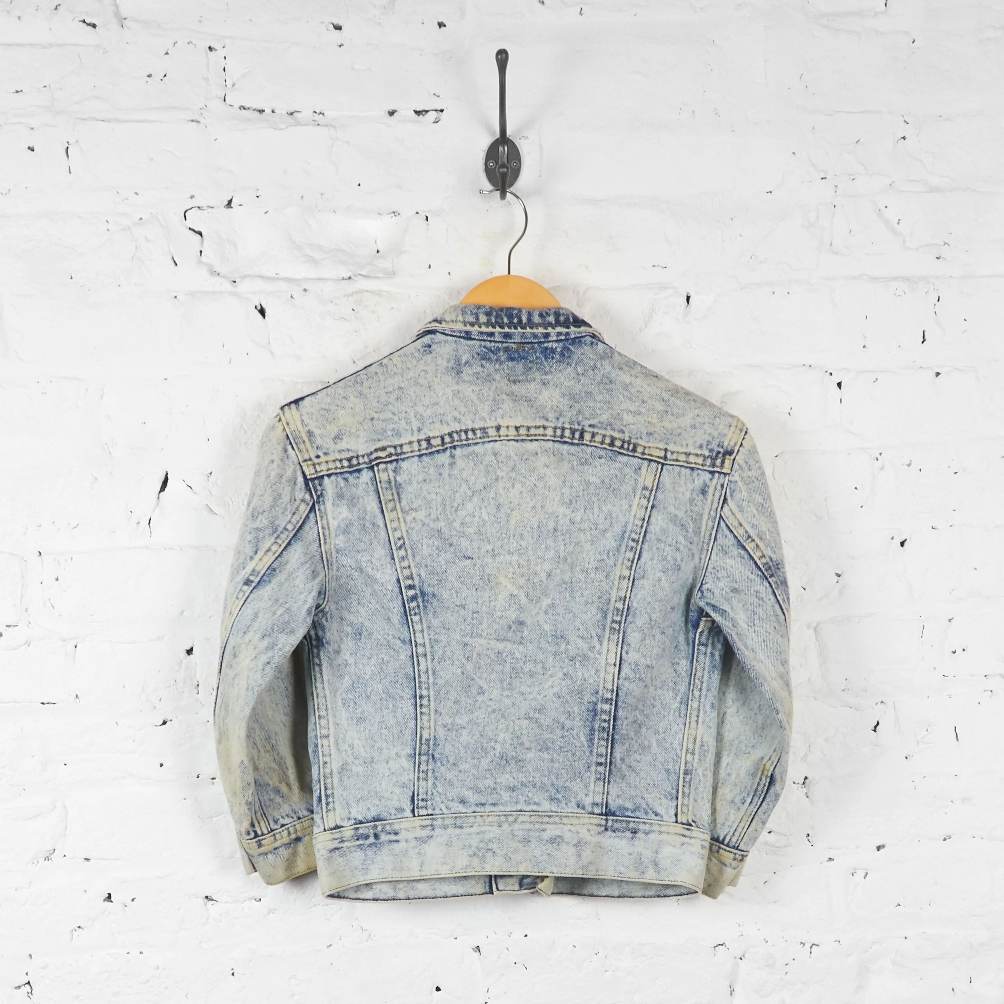 Kids Lee Acid Wash Denim Jacket - Blue - M Boys
