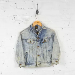 Kids Lee Acid Wash Denim Jacket - Blue - M Boys