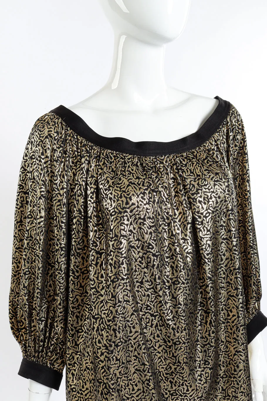 Lamé Balloon Sleeve Top