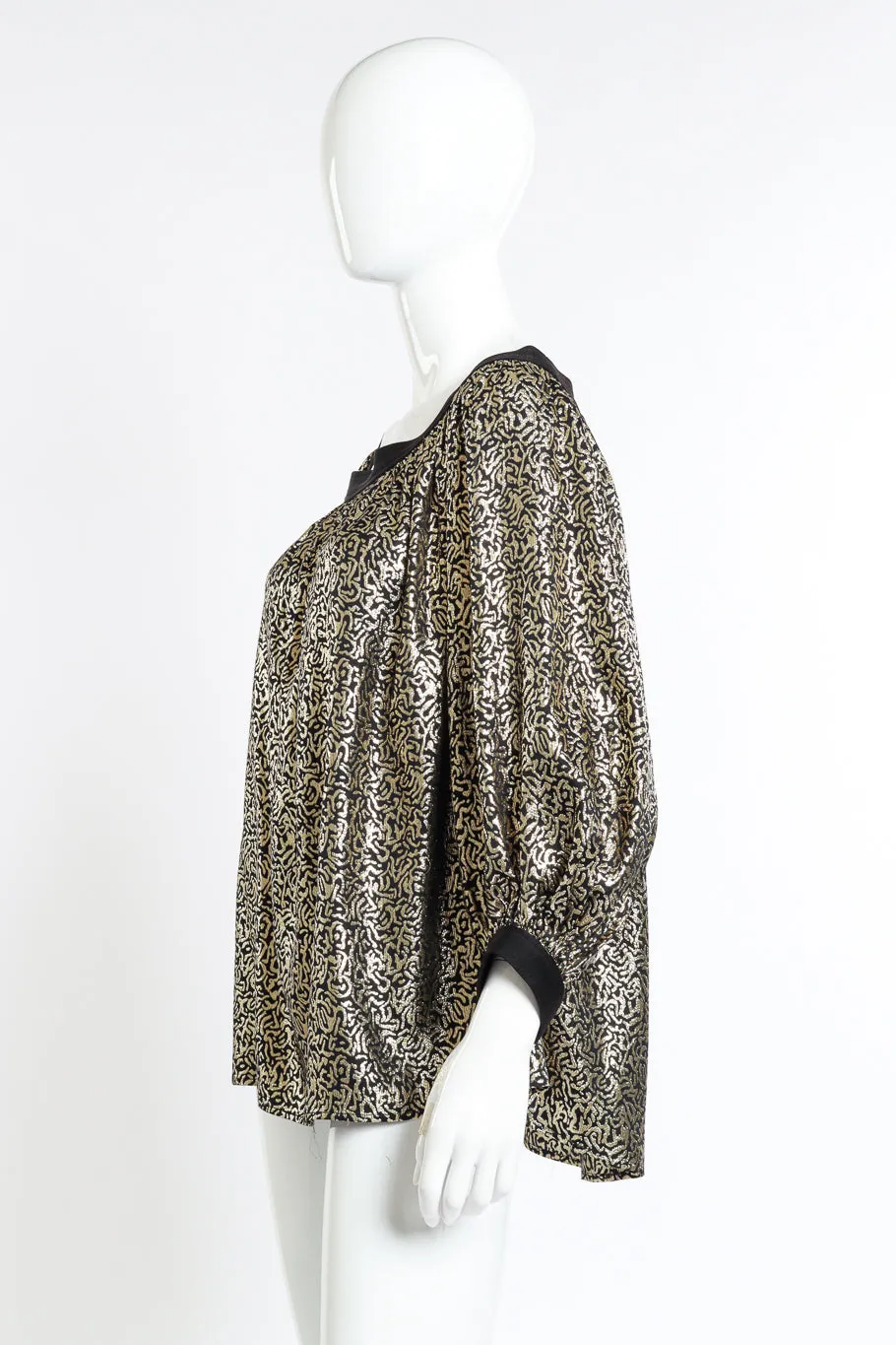 Lamé Balloon Sleeve Top