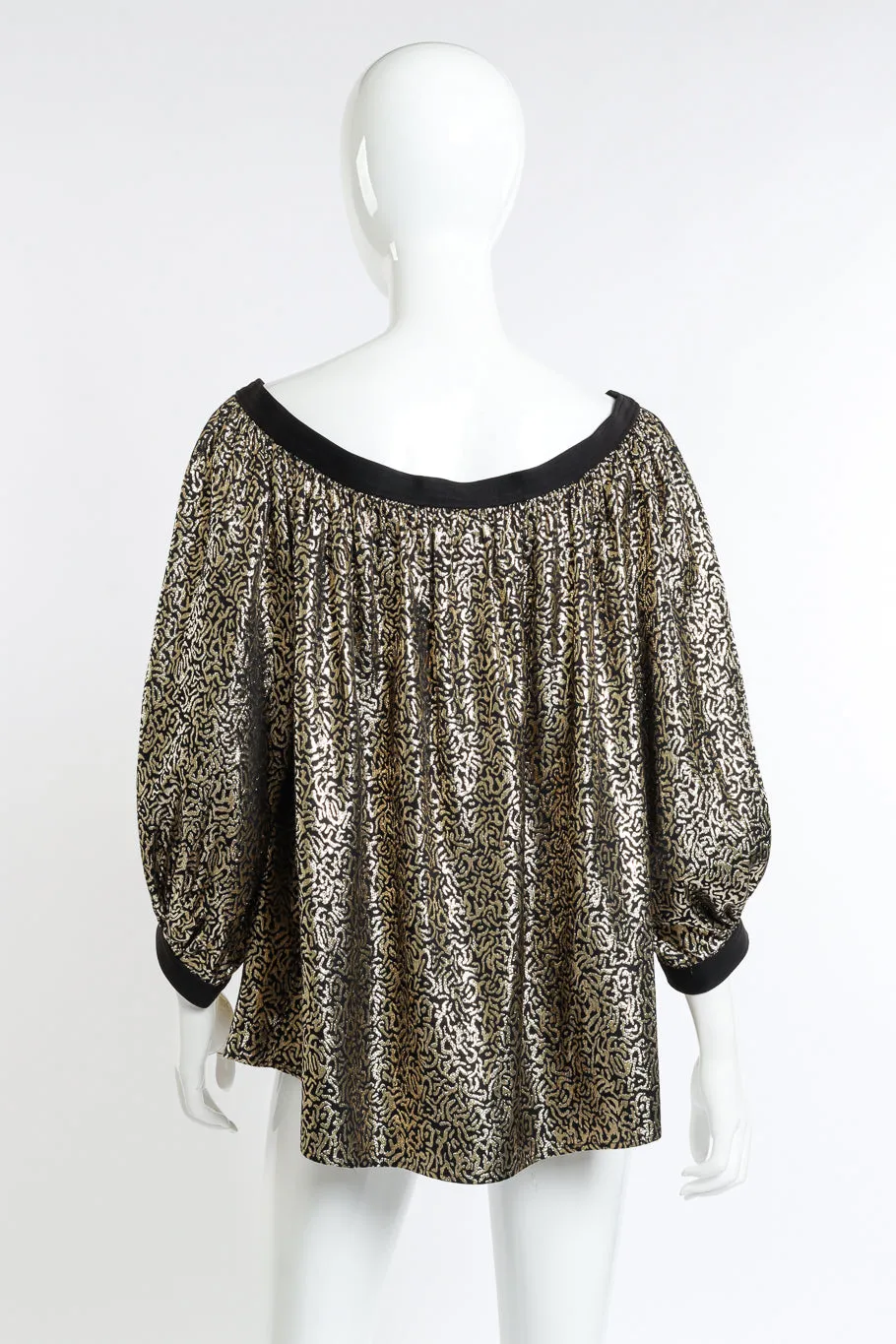 Lamé Balloon Sleeve Top