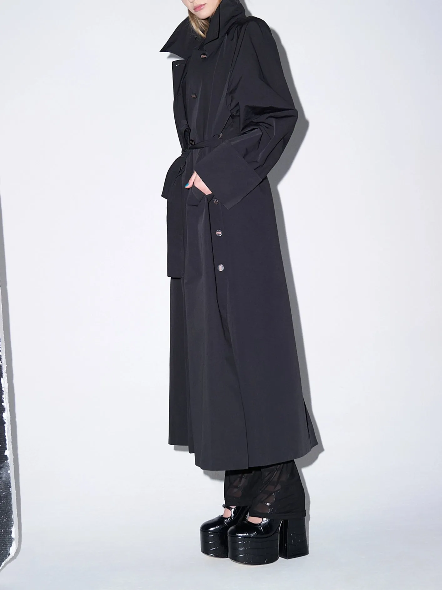 Lam Trench Coat - Black