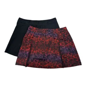 Lane Bryant Skirt Plus Size 28 4X A-Line Satin Black Witch Goth Skater Grunge