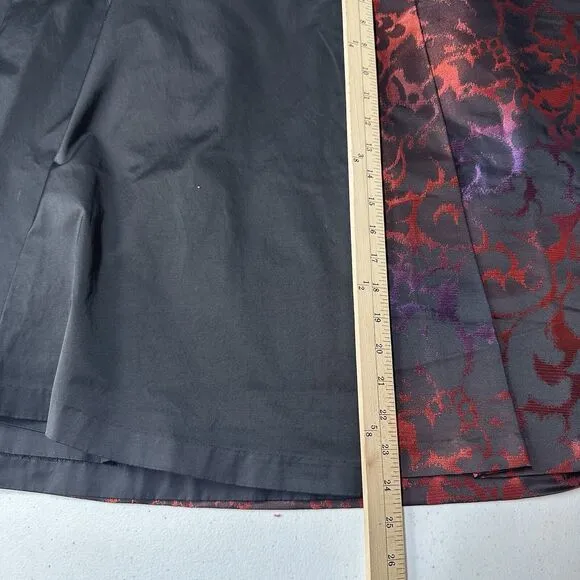Lane Bryant Skirt Plus Size 28 4X A-Line Satin Black Witch Goth Skater Grunge