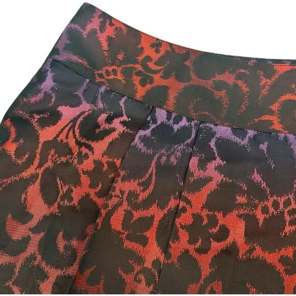 Lane Bryant Skirt Plus Size 28 4X A-Line Satin Black Witch Goth Skater Grunge