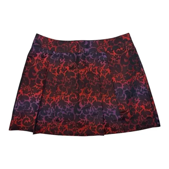 Lane Bryant Skirt Plus Size 28 4X A-Line Satin Black Witch Goth Skater Grunge