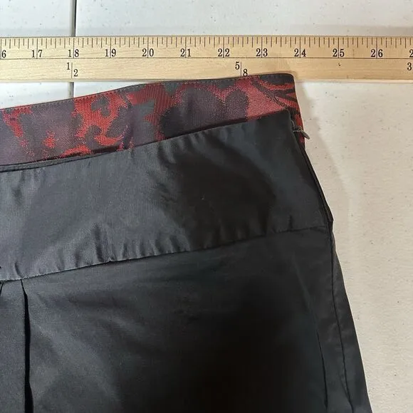 Lane Bryant Skirt Plus Size 28 4X A-Line Satin Black Witch Goth Skater Grunge