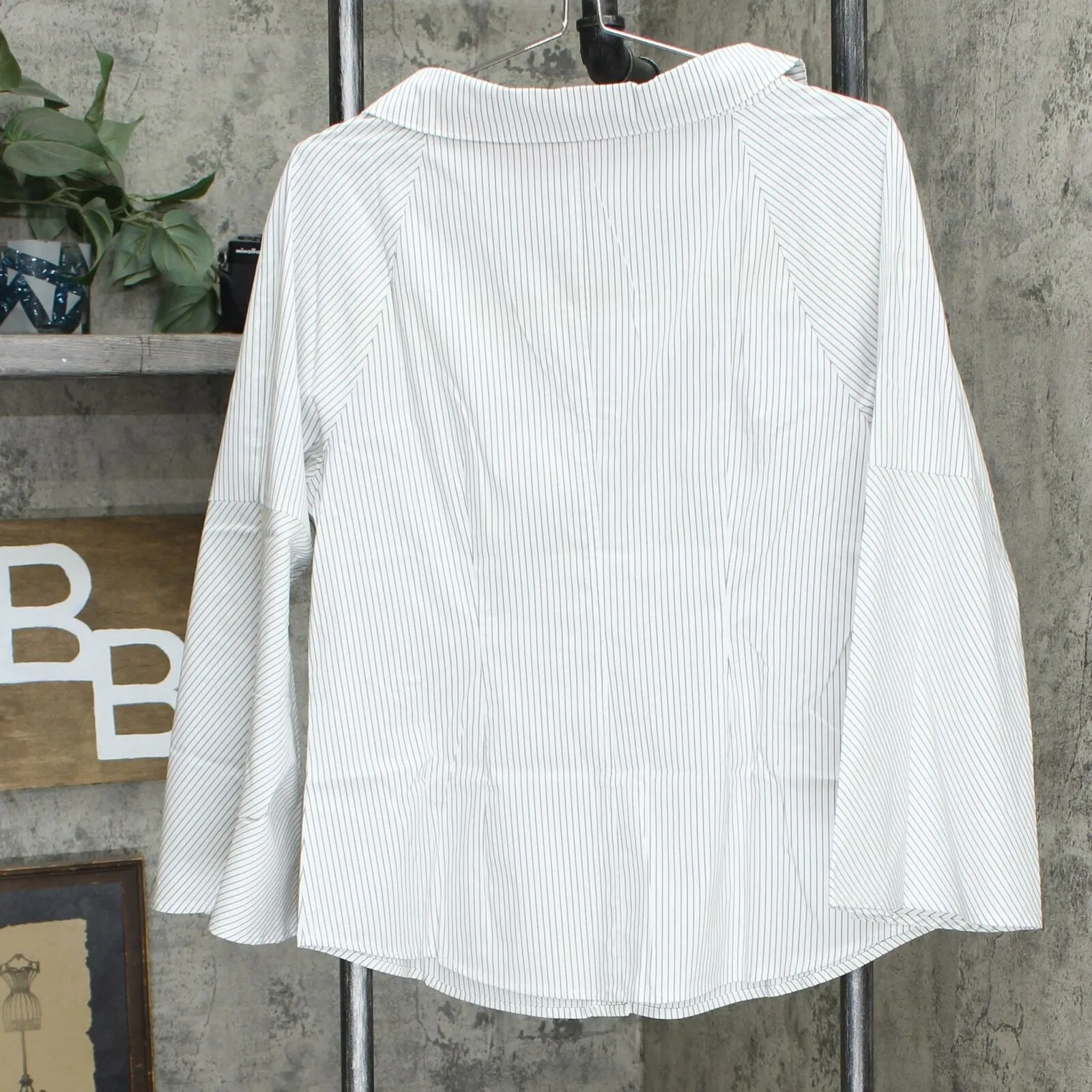 Laurie Felt Women's Wide Neck Button Front Blouse