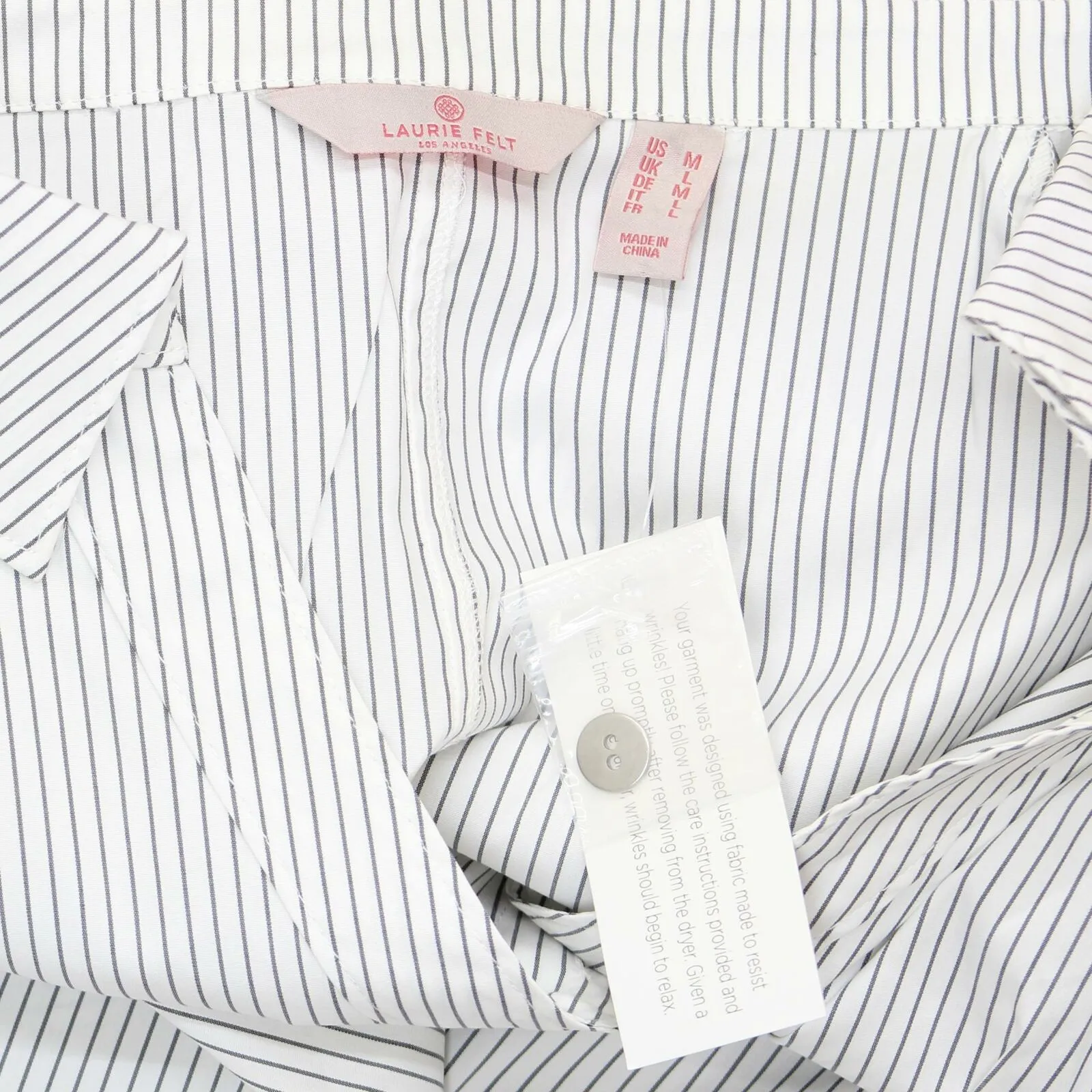 Laurie Felt Women's Wide Neck Button Front Blouse