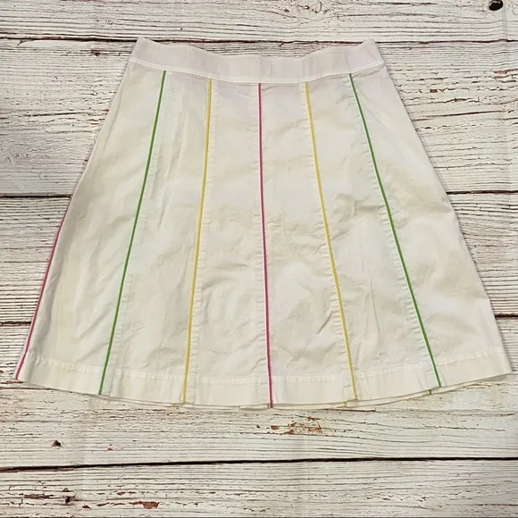 Lilly Pulitzer White A-Line Skirt Sz 8