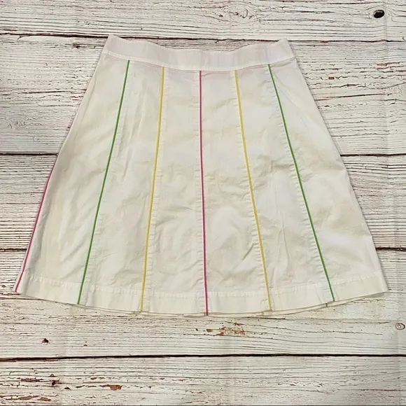 Lilly Pulitzer White A-Line Skirt Sz 8