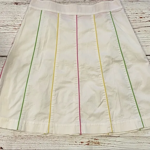 Lilly Pulitzer White A-Line Skirt Sz 8