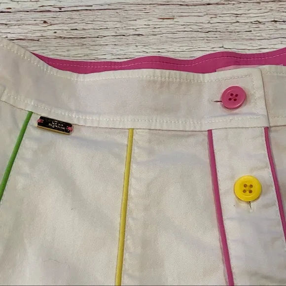 Lilly Pulitzer White A-Line Skirt Sz 8