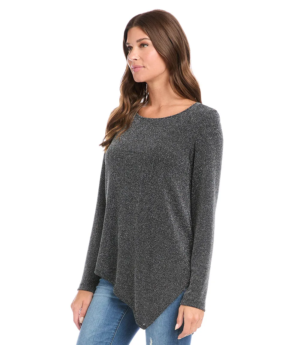 Long Sleeve Asymmetric Hem Top