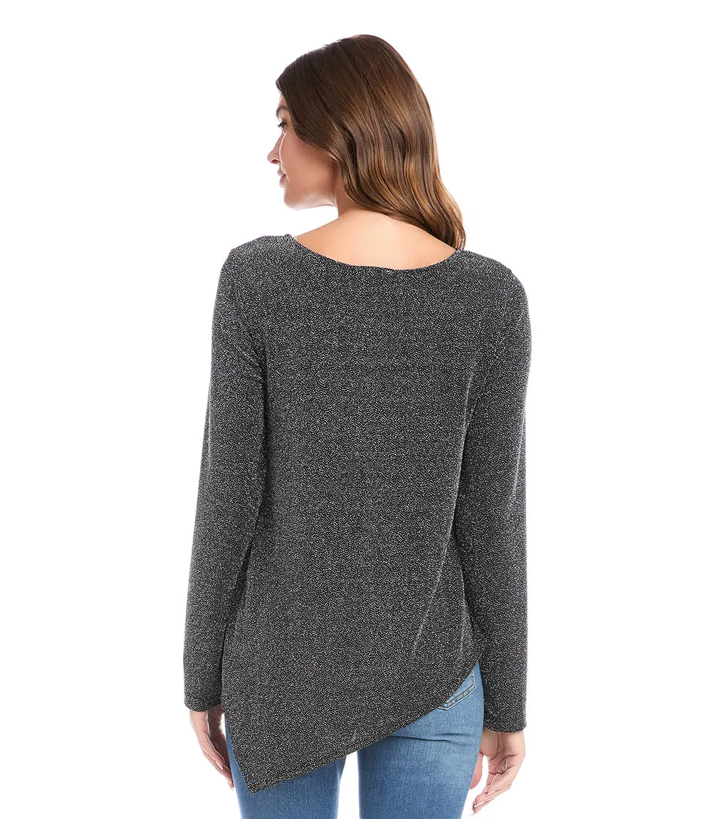 Long Sleeve Asymmetric Hem Top
