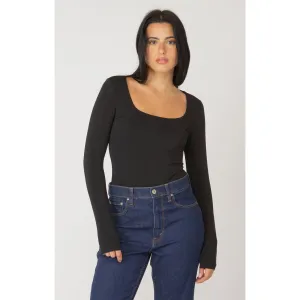 LS SQUARE NECK TOP