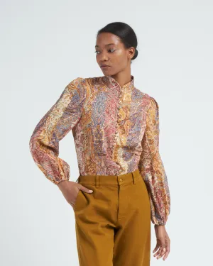 luminosity paisley blouse - multi paisley stripe