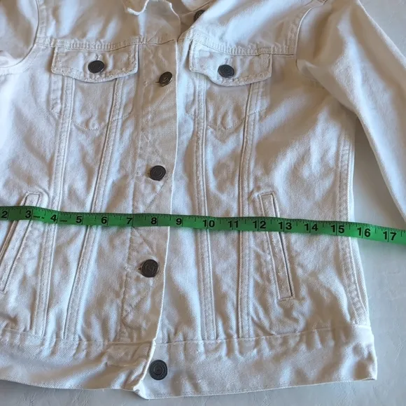 Marine Layer Gigi Long Sleeved White Denim Jean Jacket Women's Size XS