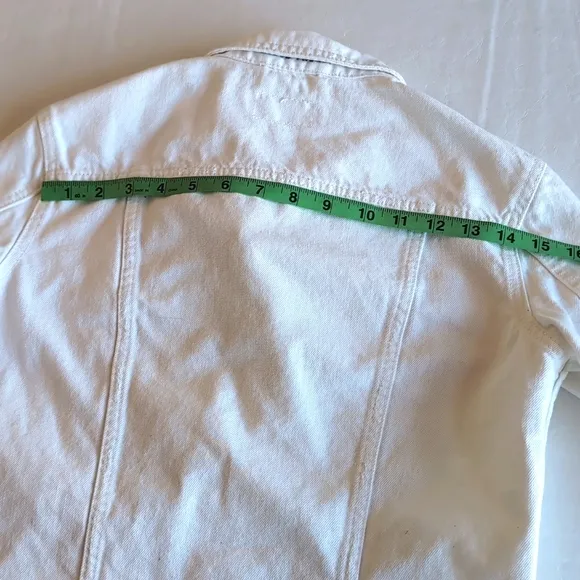 Marine Layer Gigi Long Sleeved White Denim Jean Jacket Women's Size XS